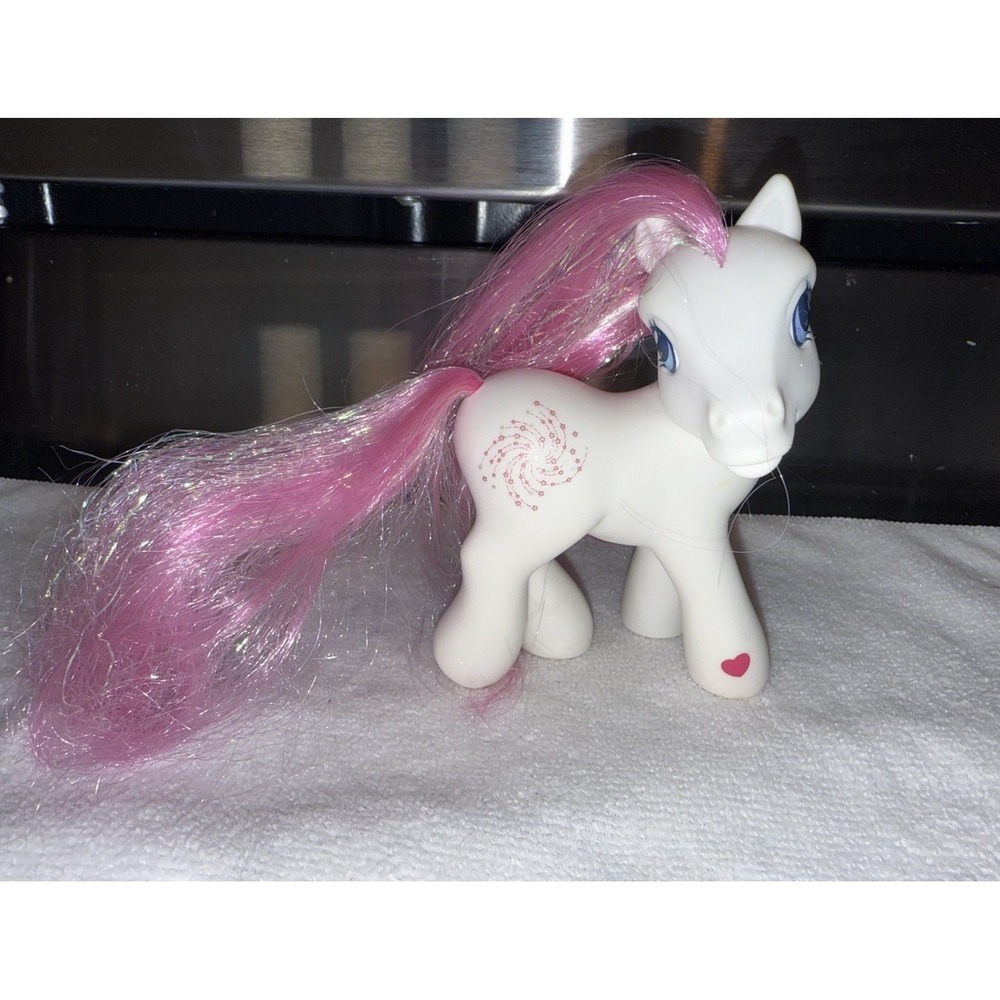 My Little Pony Star Swirl G3 White MLP Tinsel Hair Pony Hasbro 2002